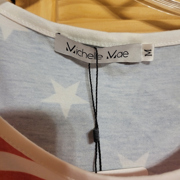 Michelle Mae Stars and Stripes Tank Women's Size Medium NEW Red White Blue USA - Picture 4 of 6